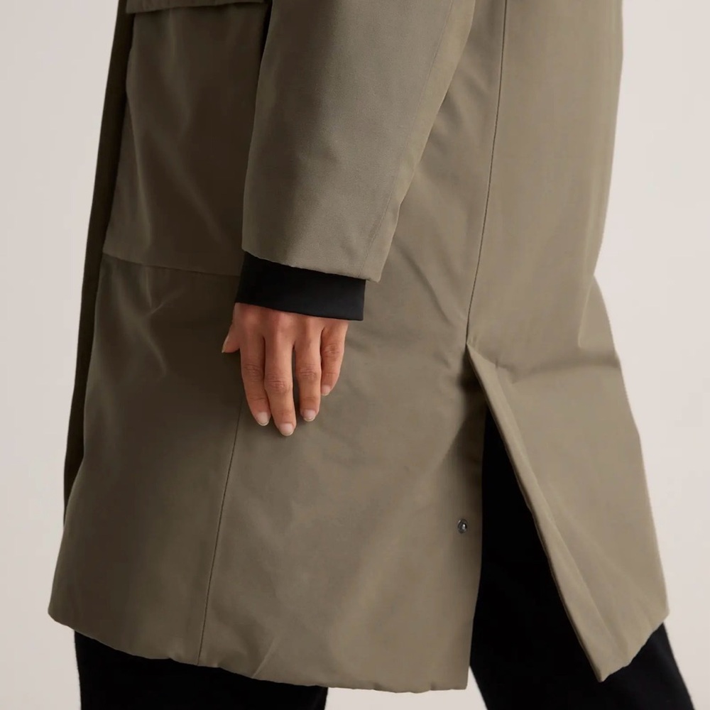 Quince NWOT Women’s Responsible Down Hooded Long Parka Faded Cargo medium Y878 - Picture 9 of 15